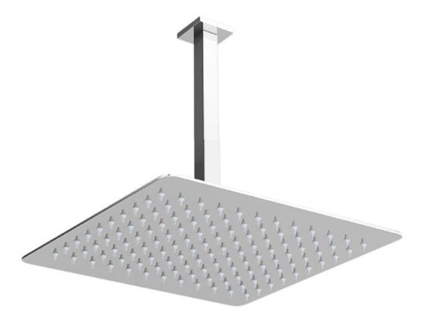Encontraproduto.com.br - Chuveiro Ducha Slim Quadrado Metal 30x30cm Com Braço De Teto