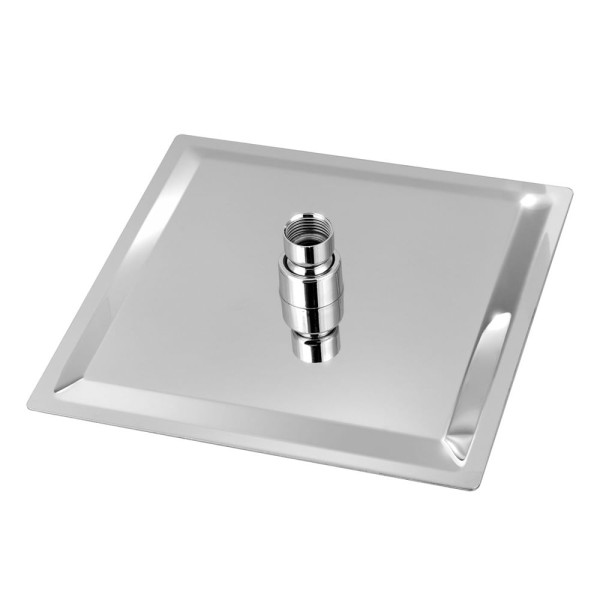 Encontraproduto.com.br - Chuveiro Ducha Slim Quadrado Metal 30x30cm Com Braço De Teto