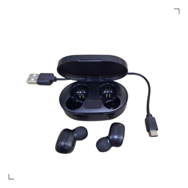 Encontraproduto.com.br - Fone Wireless Bluetooth Preto Visor Carga Para Iphone 13