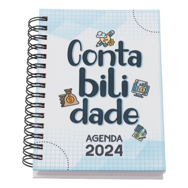 Encontraproduto.com.br - Agenda Profissões 2024 Capa Dura Laminada A5 352 Pgs Capa Contabilidade