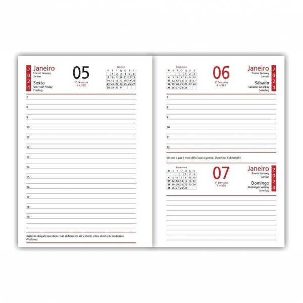 Encontraproduto.com.br - Agenda Profissões 2024 Capa Dura Laminada A5 352 Pgs Capa Contabilidade