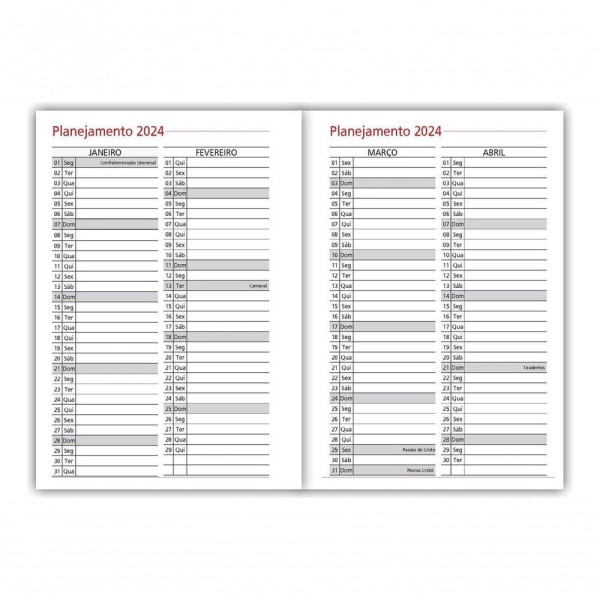 Encontraproduto.com.br - Agenda Profissões 2024 Capa Dura Laminada A5 352 Pgs Capa Contabilidade