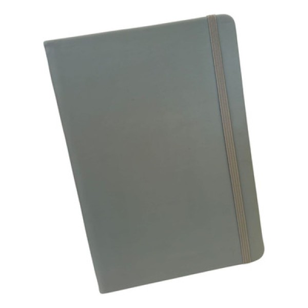 Caderneta Tipo Moleskine Com Capa Dura Sem Pauta Cor Cinza