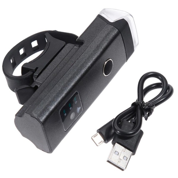 Encontraproduto.com.br - Farol Bike Led Lanterna Sensor De Luminosidade Prova Dagua Frontal Luz Noturna Ciclismo