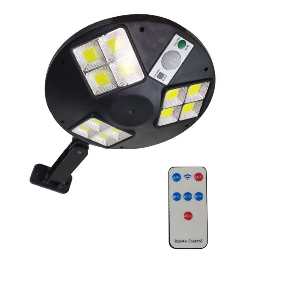 Encontraproduto.com.br - Luminaria Solar Controle Remoto 12 Leds Branco Frio