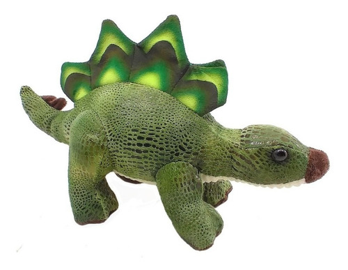 Encontraproduto.com.br - Dinossauro De Pelúcia Estegossauro Verde 32 Cm Comprimento