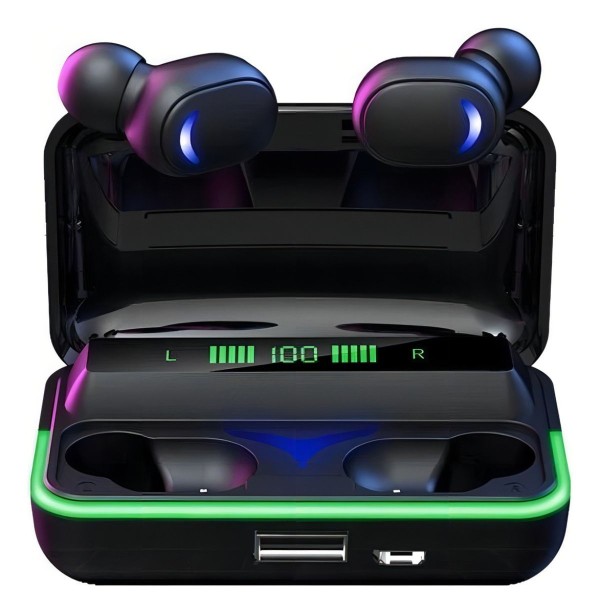 Encontraproduto.com.br - Fone Bluetooth PowerBank LED Para Moto E5