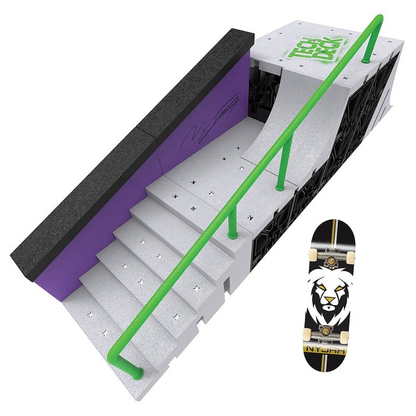 Encontraproduto.com.br - Skate De Dedo Conjunto De Rampas Nyjah Skatepark - Tech Deck