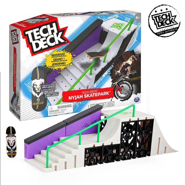 Encontraproduto.com.br - Skate De Dedo Conjunto De Rampas Nyjah Skatepark - Tech Deck