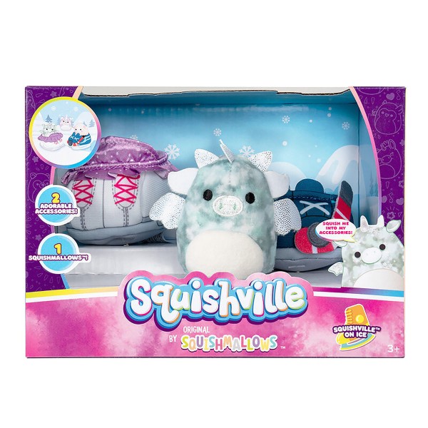 Encontraproduto.com.br - Squishville - Mini Squishmallows + 2 Acessórios - On Ice
