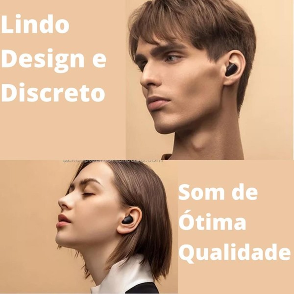 Encontraproduto.com.br - Fone Intra Auricular Bluetooth Preto Para Redmi 9 / 9S