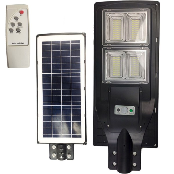 Encontraproduto.com.br - Luminaria Solar Led Poste 240w Sensor E Controle Refletor