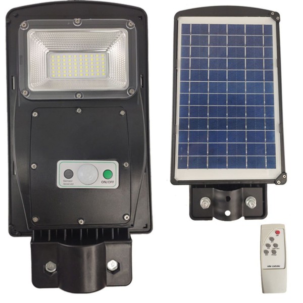 Encontraproduto.com.br - Luminaria Solar 60W Poste Led Sensor De Movimento