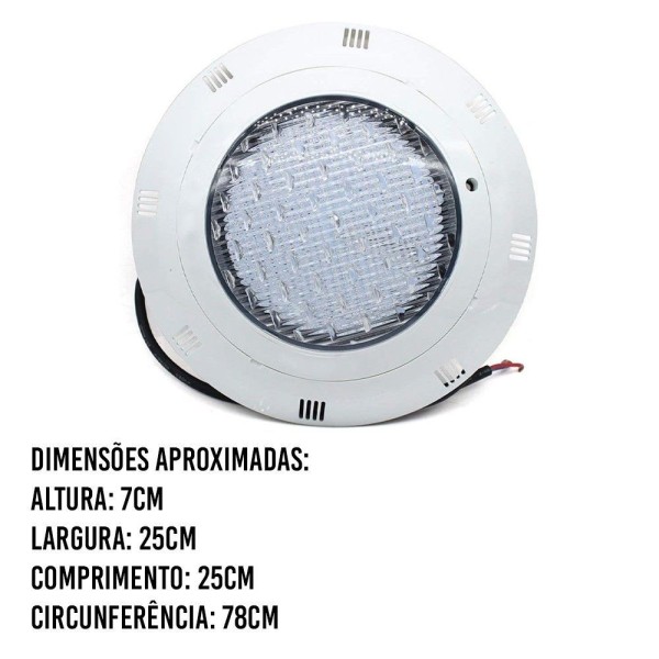 Encontraproduto.com.br - Luminaria Led Piscina Rgb 9W Refletor Colorido Jardim Lago