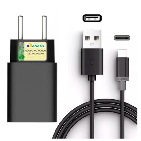 Encontraproduto.com.br - Carregador Celular Preto Compatível Com Samsung M52