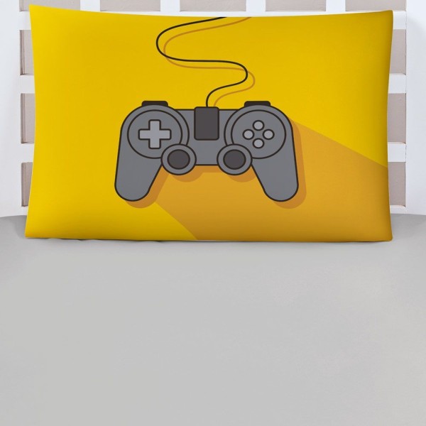 Encontraproduto.com.br - Jogo Cama Lençol Shine Solteiro Microfibra 180 Fios 2 Peças - Controle Game Cinza