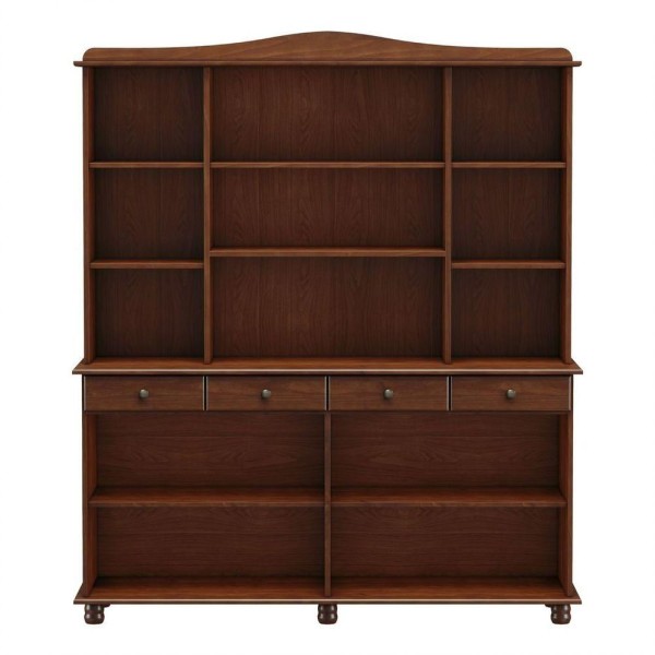 Encontraproduto.com.br - Conjunto Cozinha Rubi Café Cristaleira 8 Portas Balcão Pinus