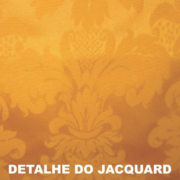 Encontraproduto.com.br - Cortina Firenze Para Trilho Comum Em Jaquard 3,00m X 2,60m Sala Quarto - Amarela