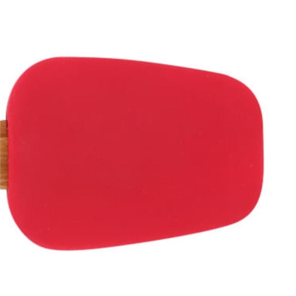 Encontraproduto.com.br - Espátula Oval de Silicone Mor Com Cabo de Bamboo Vermelho Resistente ao Calor
