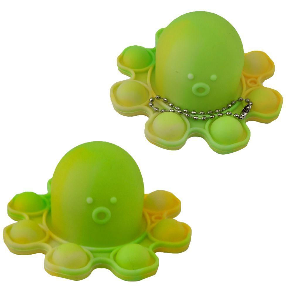 Encontraproduto.com.br - Fidget Toy Pop It Polvo Chaveiro Kit 2 Unidades Alivia Estresse Ansiedade Relaxante Mental