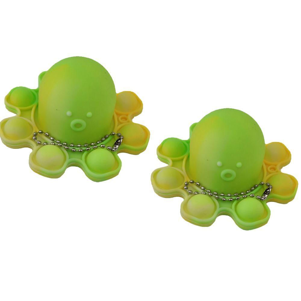 Encontraproduto.com.br - Fidget Toy Pop It Polvo Chaveiro Kit 2 Unidades Alivia Estresse Ansiedade Relaxante Mental