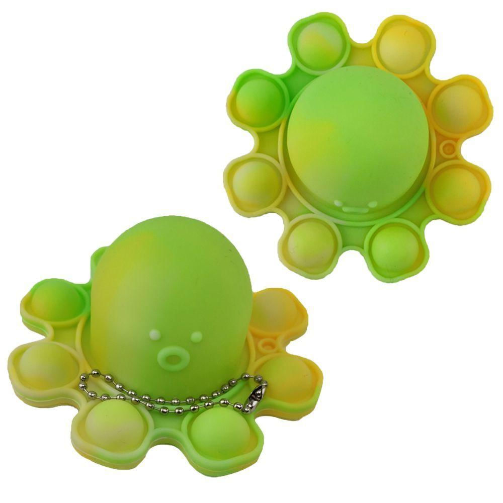 Encontraproduto.com.br - Fidget Toy Pop It Polvo Chaveiro Kit 2 Unidades Alivia Estresse Ansiedade Relaxante Mental