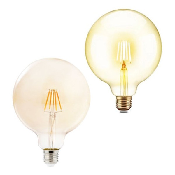 Lampada De Led Multi Filamento Kit 60 Uni Ballon Retro Vintage Bivolt 380lm 30w Iluminação