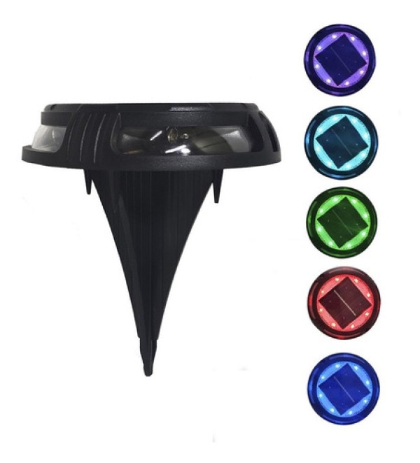 Encontraproduto.com.br - Luminaria Solar Rgb Grama Spot E Balizador