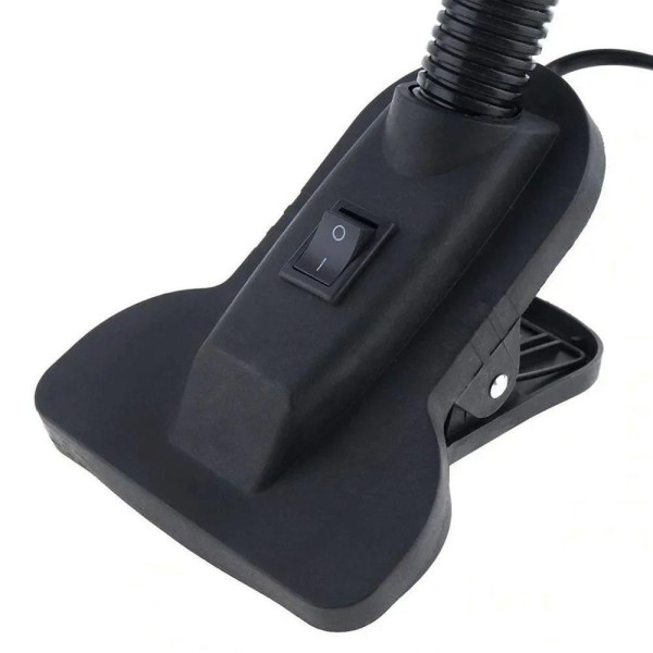 Encontraproduto.com.br - Luminaria De Mesa Garra Presilha Articulavel Haste Flexivel