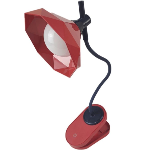 Luminaria De Mesa Com Garra Touch Articulavel Led 3 Cores