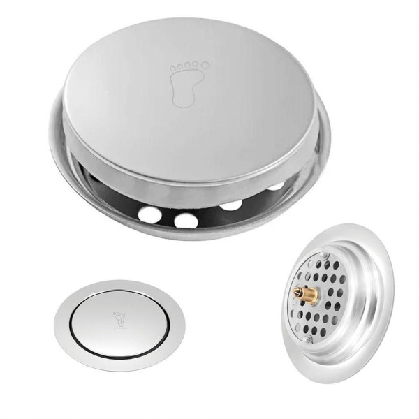Encontraproduto.com.br - Ralo Click Inteligente Inox 15x15 Banheiro Lavabo Casa