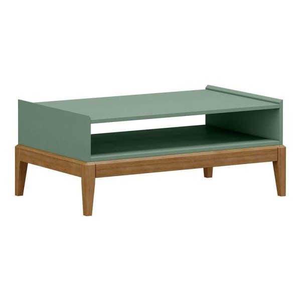 Encontraproduto.com.br - Mesa De Centro Linha Milão Verde/Freijó Em Madeira Pinus Com Mdf - Finestra