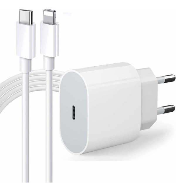 Encontraproduto.com.br - Carregador USB-C Com Cabo Turbo 20W Para iPhone 12 PRO