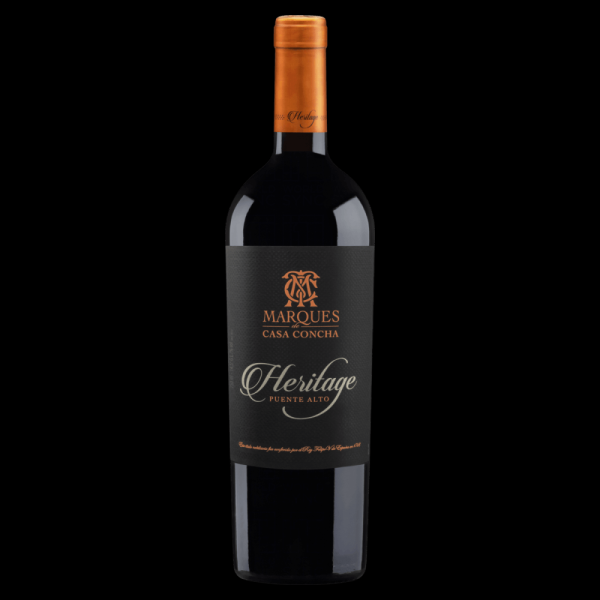 Vinho Chileno Tinto Seco Heritage Marques de Casa Concha Cabernet Sauvignon Cabernet Franc Petit Verdot Puente Alto Garrafa 750ml