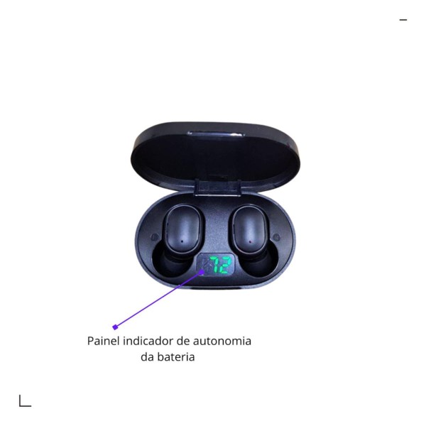 Encontraproduto.com.br - Fone Wireless Bluetooth Preto Visor Carga Para Samsung A13