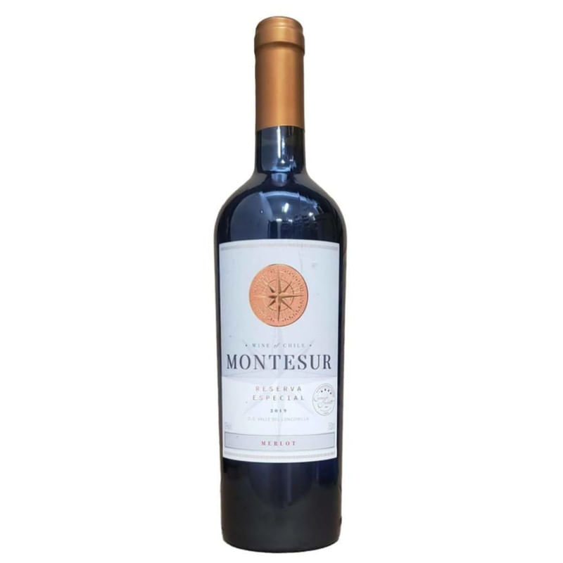 Encontraproduto.com.br - Vinho Tinto Chileno Montesur Reserva Especial Merlot Garrafa 750ml
