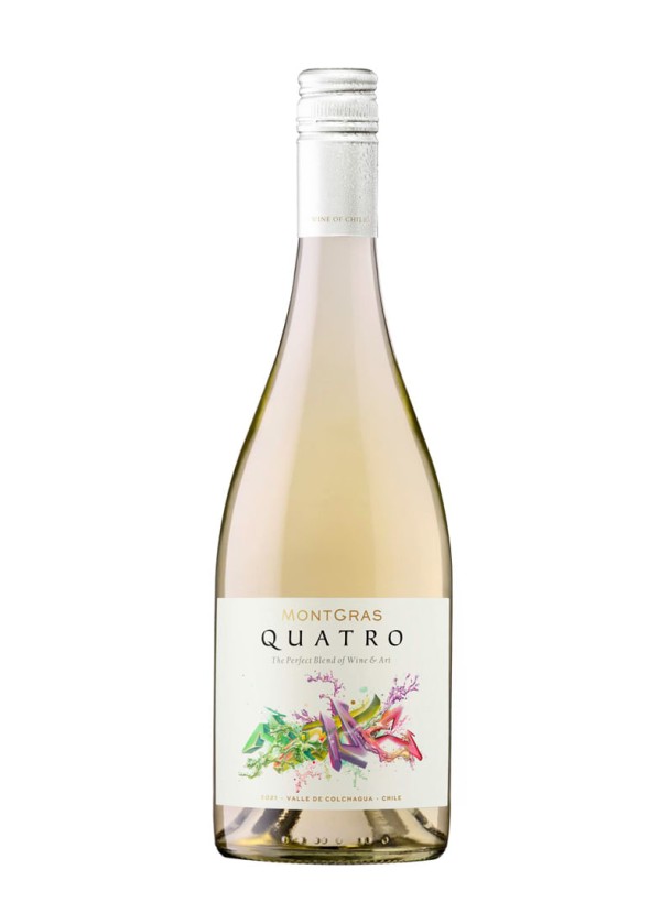 Encontraproduto.com.br - Vinho Montgras Quatro 2022 Branco Chile 750ml