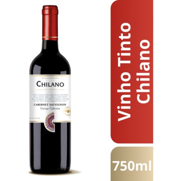 Vinho Chileno Chilano Cabernet Garrafa com 750ml