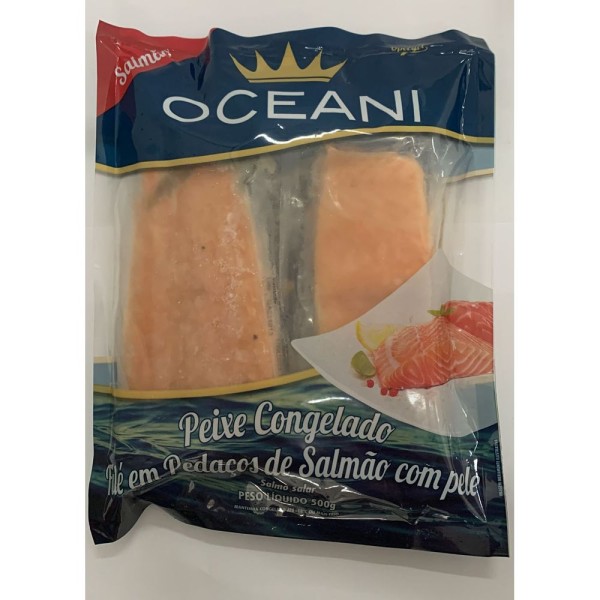 Encontraproduto.com.br - Filé de Salmão com Pele Oceani 500g