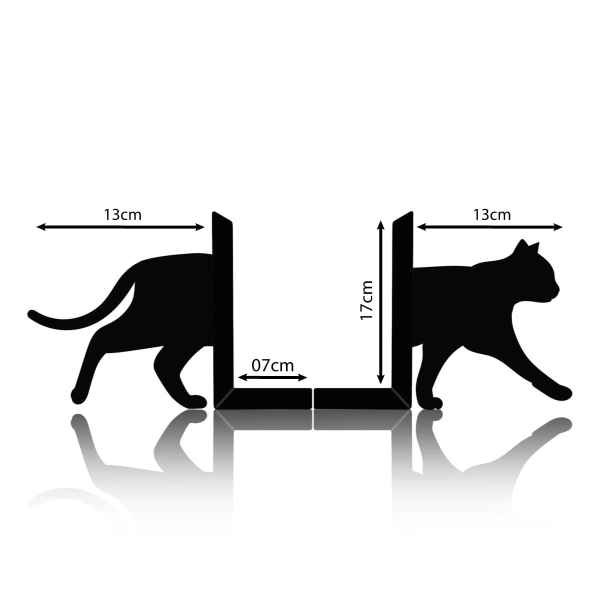 Encontraproduto.com.br - Porta Livros Organizador Bibliocanto (Preto) - Gato