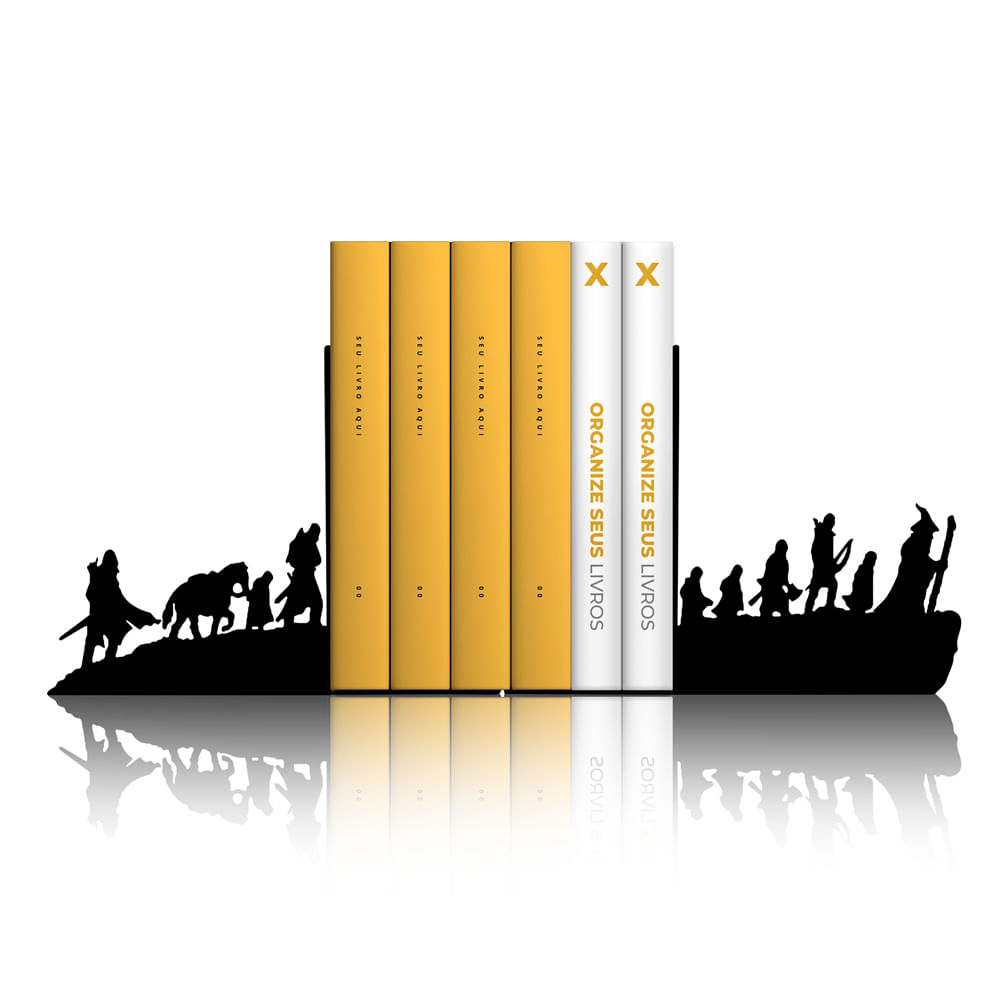 Encontraproduto.com.br - Porta Livros Organizador Bibliocanto (Preto) - Jornada
