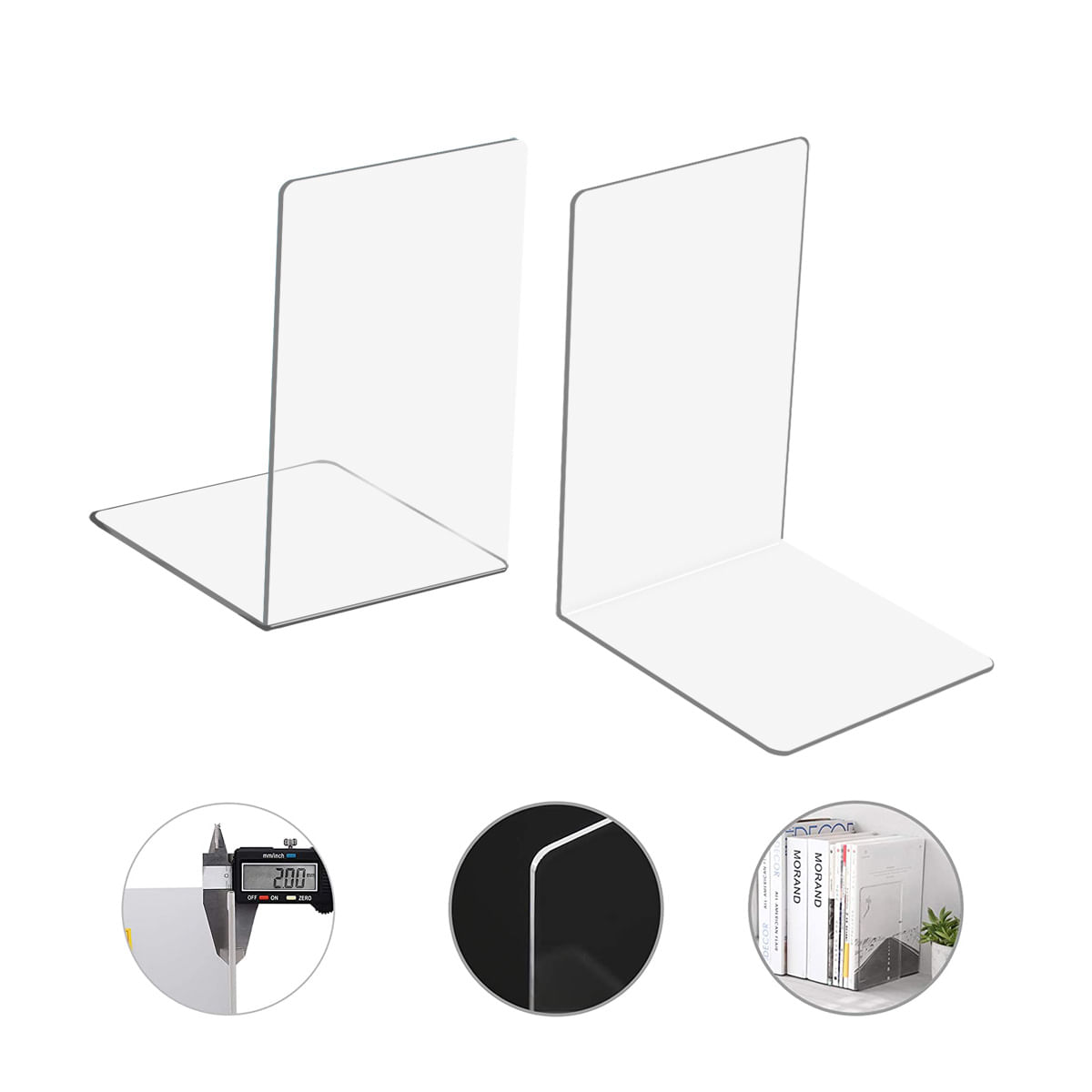 Encontraproduto.com.br - Porta Livros Organizador Bibliocanto - Acrílico Transparente - 01 Peça