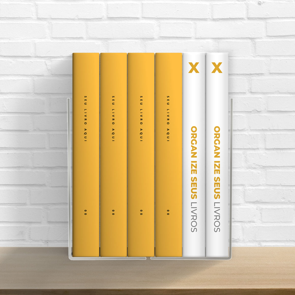 Encontraproduto.com.br - Porta Livros Organizador Bibliocanto - Acrílico Transparente - 01 Peça