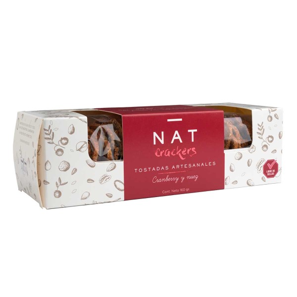 Encontraproduto.com.br - Torrada Cranberry e Nozes Nat Crackers 160g