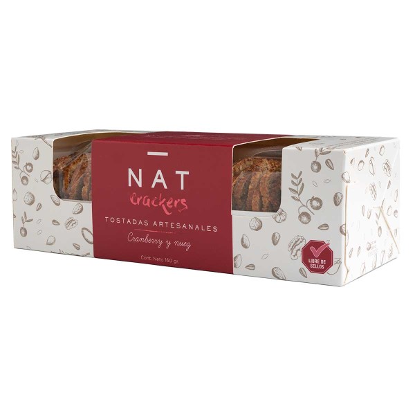 Encontraproduto.com.br - Torrada Cranberry e Nozes Nat Crackers 160g