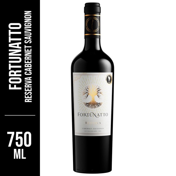 Encontraproduto.com.br - Vinho Chileno Fortunatto Reserva Cabernet Sauvignon Seco Tinto 750ml