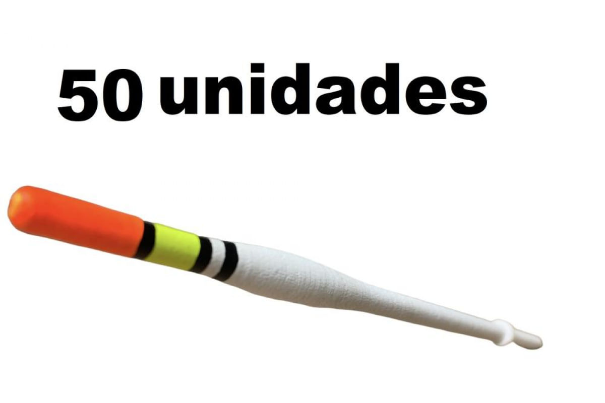 Boia Pena Palito Madeira para pesca 18cm Kit 50uni Petlazer