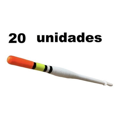 Boia Pena Palito Madeira para pesca 9cm Kit 20uni Petlazer