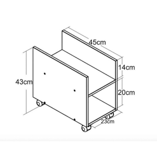 Encontraproduto.com.br - Suporte De Cpu Com Rodizio Natural Em Mdf [f031]