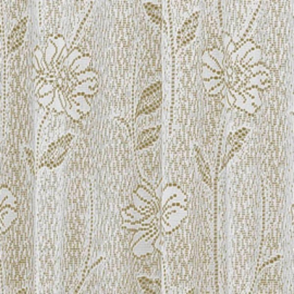 Encontraproduto.com.br - Cortina Charme em Renda com Voal 3,00 x 2,50 Para Trilho Suisso - Palha